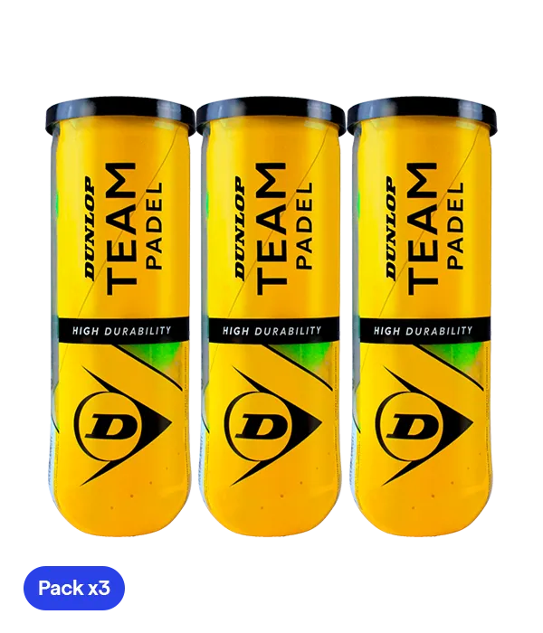 Pelotas Dunlop Team Padel (Pack x3)