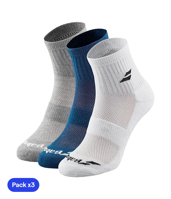 Calcetines Babolat Quarter Multicolor 2025 (Pack x3)
