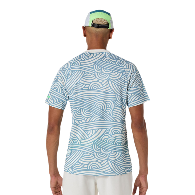 Camiseta Asics Padel Court All Over Print SS Top Cream/Saba Blue 2026