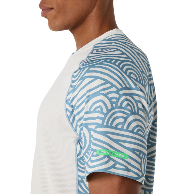 Camiseta Asics Padel Court All Over Print SS Top Cream/Saba Blue 2026