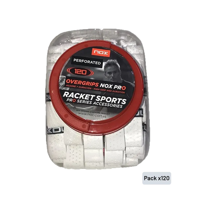 Tambor Overgrips NOX Pro Perforado Blanco (x120)