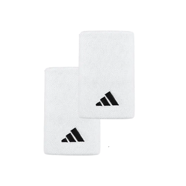 Muñequeras Adidas Largas Blanco Logo Pequeño (Pack x2)