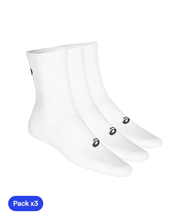 Calcetines Asics Crew (Pack x 3) Blanco