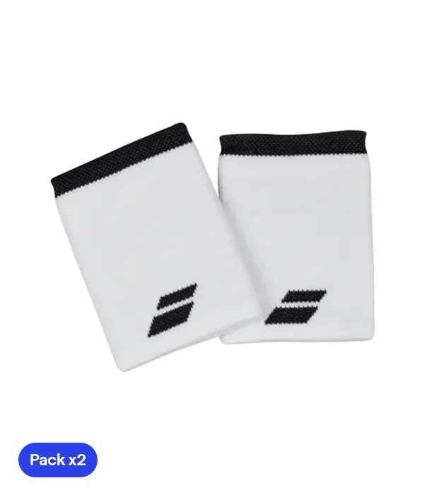 Muñequeras Babolat Yumbo mediana (Pack x 2) Blanco