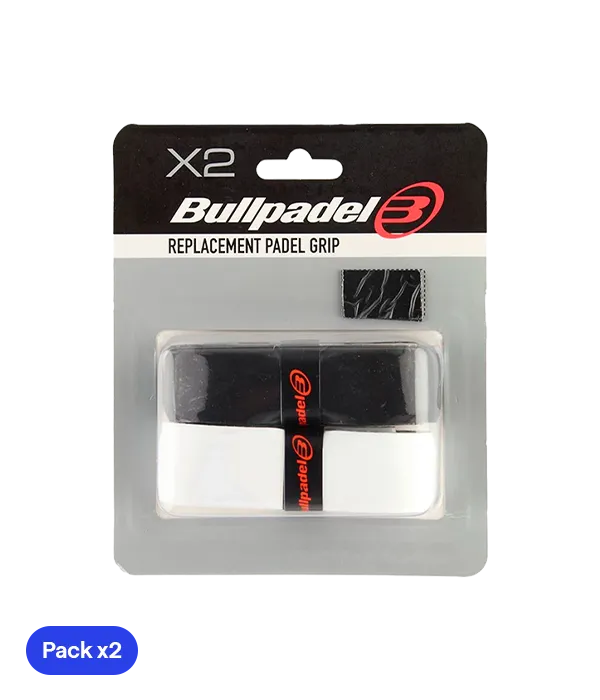 Grips Bullpadel GR-1210 Negro y Blanco (Pack x2)