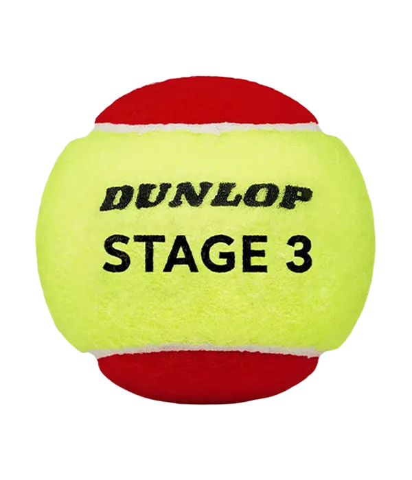 Pelotas Dunlop Stage 3 Rojo/Amarillo (Pack x3) 2025