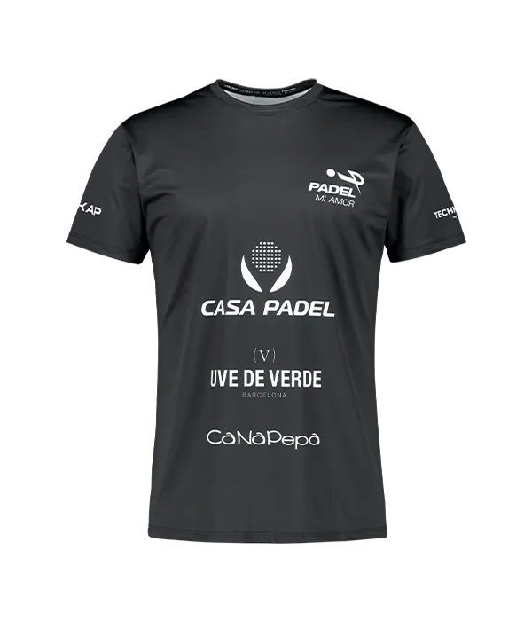 Camiseta Teo Zapata Padel Mi Amor Negro 2025