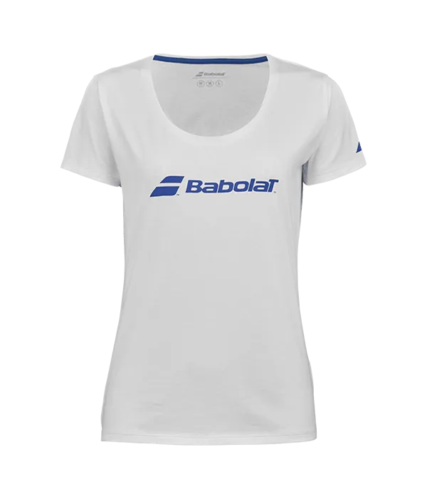 Camiseta Babolat Exercise Tee Woman White/White 2025
