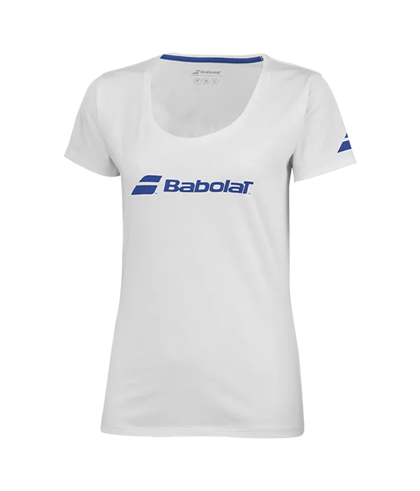 Camiseta Babolat Exercise Tee Woman White/White 2025