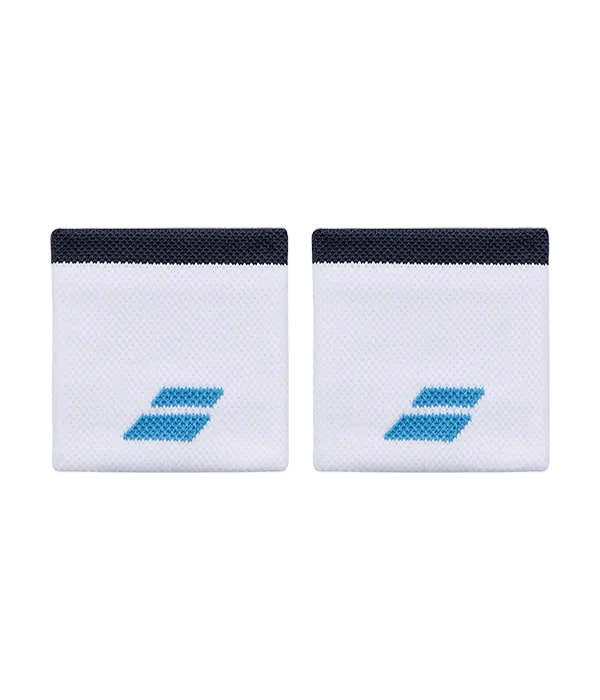 Muñequeras Babolat Logo White/Drive Blue