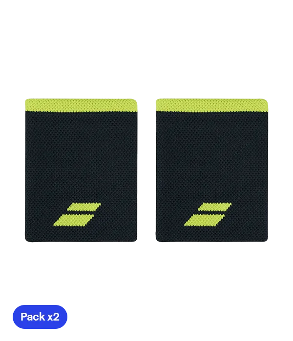 Muñequeras Babolat Jumbo Gris/Amarillo (Pack x2)