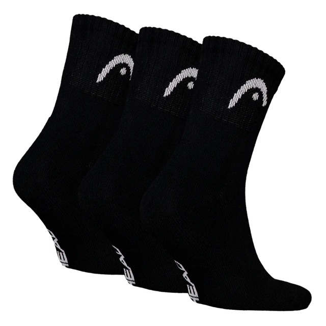 Calcetines Head Cortos Club Crew Negro (Pack x3)