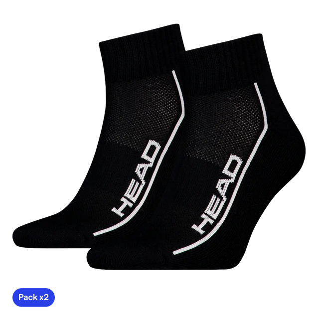 Socks Head Performance Quarter Black (Pack x2) 2026