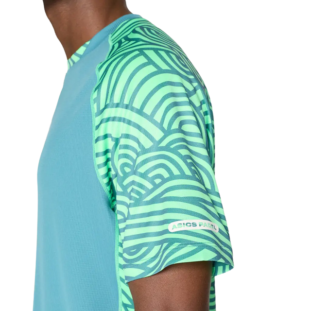 Camiseta Asics Padel Court All Over Print SS Top Misty Pine/Vital Green