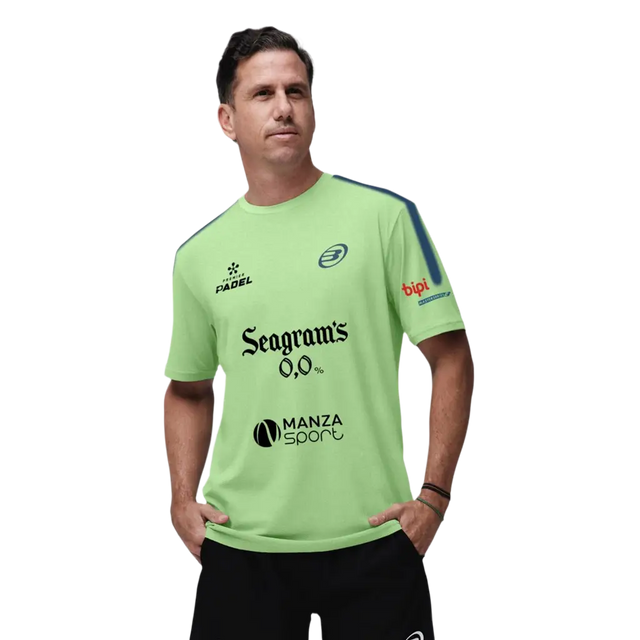 Camiseta Bullpadel Montse Paquito Navarro Verde Vigore Ácido