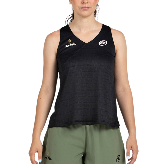 Camiseta Bullpadel Piura Negro Mujer 2025