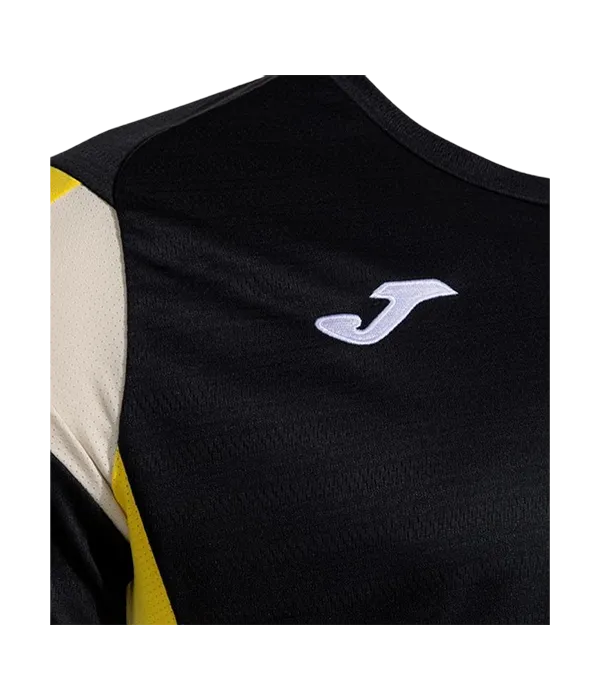Camiseta Joma Montreal Negro/Amarillo/Blanco 2025