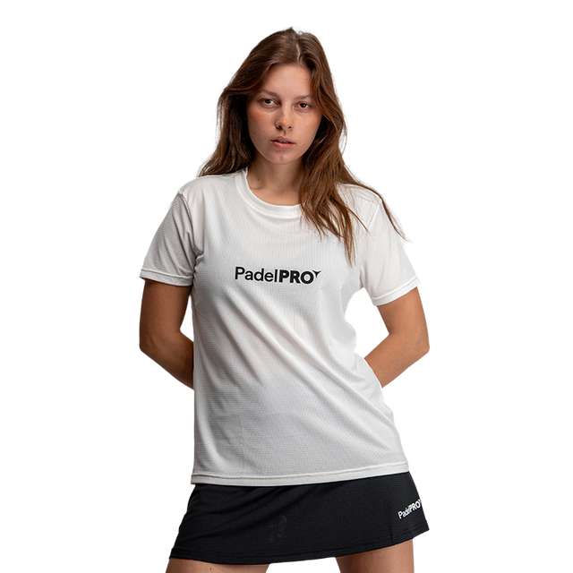 Camiseta Pro Basic Mujer PadelPRO Blanca