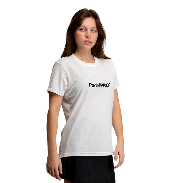 Camiseta Pro Basic Mujer PadelPRO Blanca