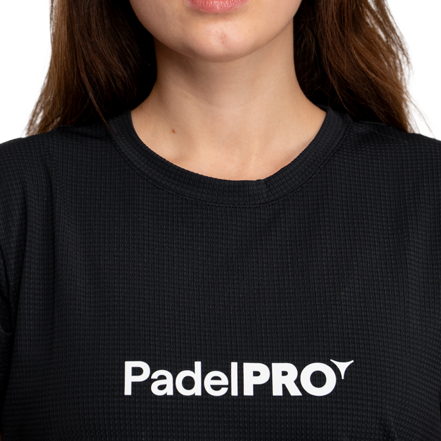 Camiseta Pro Basic Mujer PadelPRO Negra