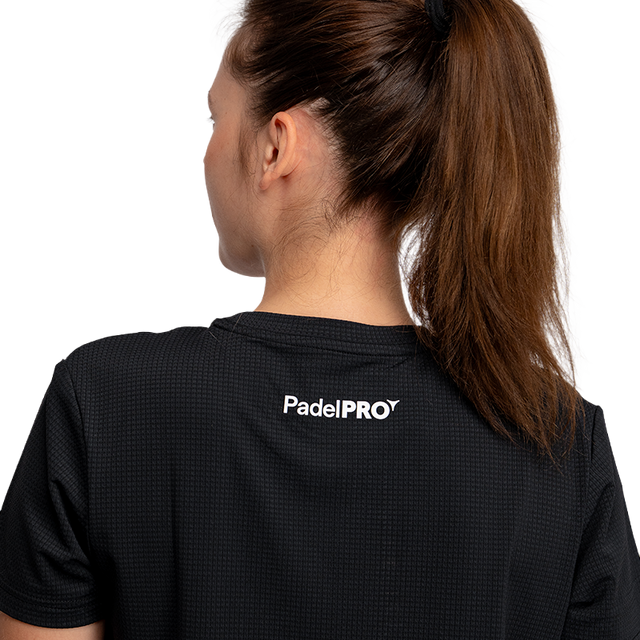 Camiseta Pro Basic Mujer PadelPRO Negra