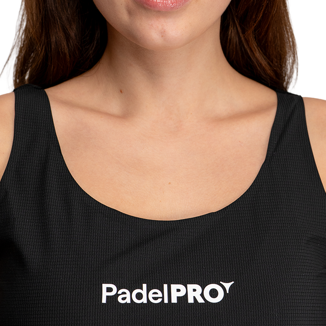 Camiseta Tank-Top Pro Elite PadelPRO Mujer Negro