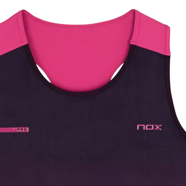 Camiseta Tirantes NOX Pro Mujer BlackBerry/Rose Degraded