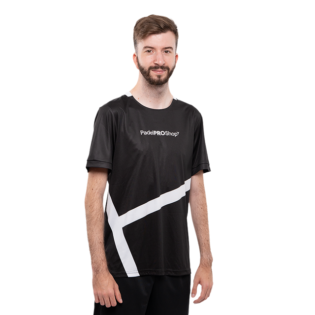 T-Shirt PadelPROShop Schwarze Spur