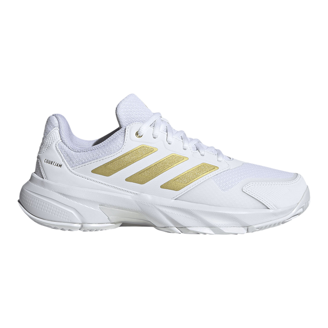 Zapatillas Adidas CourtJam Control 3 Mujer Blanco/Dorado 2026
