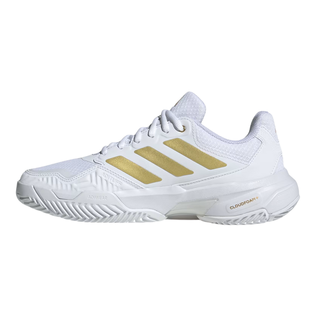 Zapatillas Adidas CourtJam Control 3 Mujer Blanco/Dorado 2026