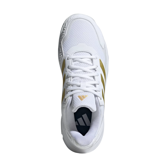 Zapatillas Adidas CourtJam Control 3 Mujer Blanco/Dorado 2026
