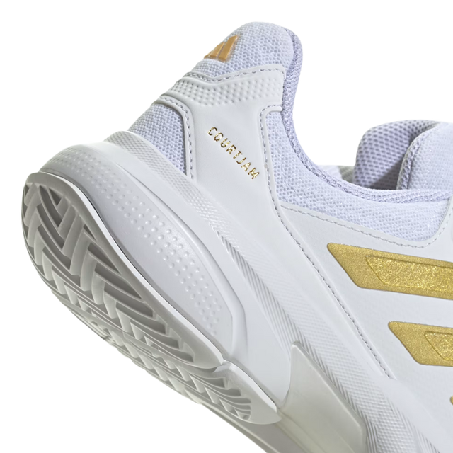 Zapatillas Adidas CourtJam Control 3 Mujer Blanco/Dorado 2026