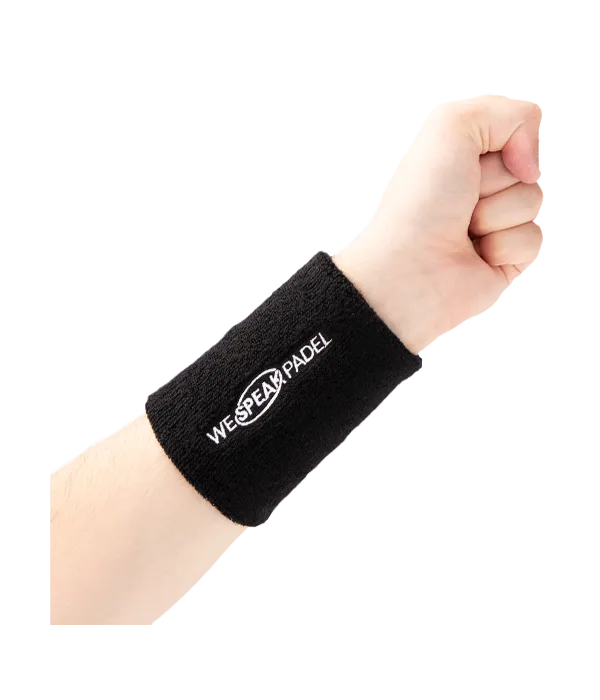 Muñequera Larga We Speak Padel Negra