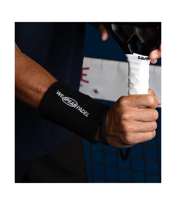 Muñequera Larga We Speak Padel Negra
