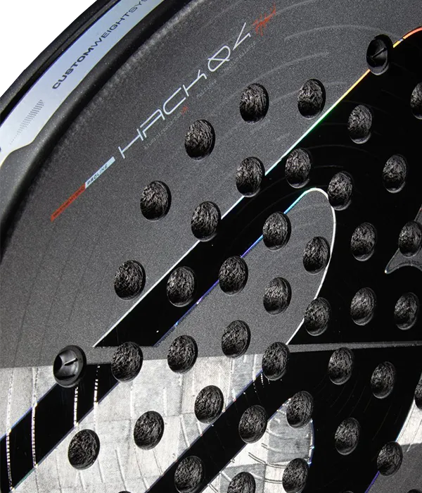 Pala de TEST Pala Bullpadel Hack 04 Hybrid 2026