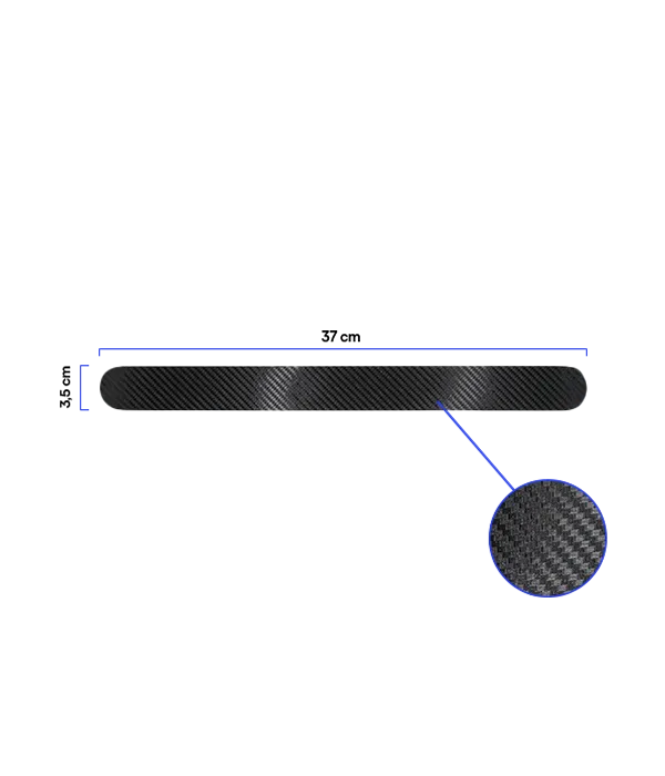 Protector PadelPROShop Carbono Negro Sin Logo 2025