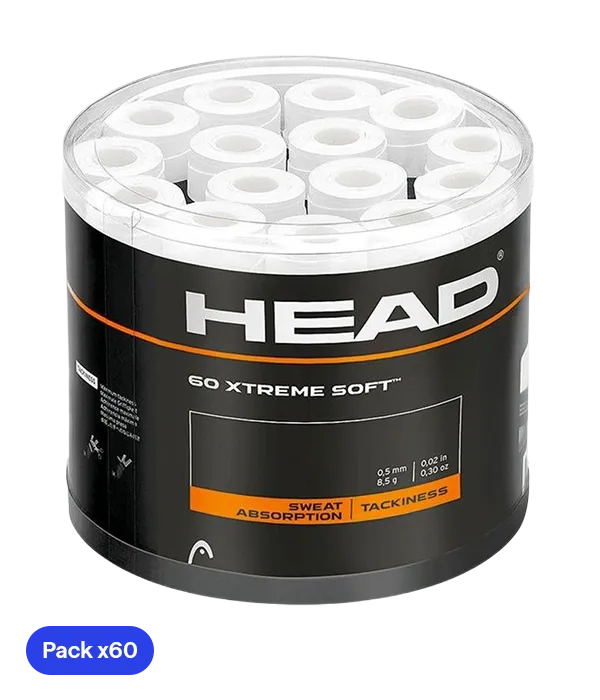 Tambor Overgrips HEAD Xtreme Soft Blancos (x60)