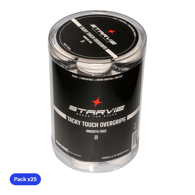 Overgrip Jar Starvie Tacky Touch Smooth White (x25)