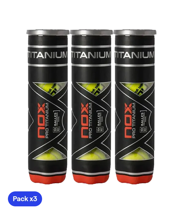 Pelotas NOX Pro Titanium (x4)(Pack x3)