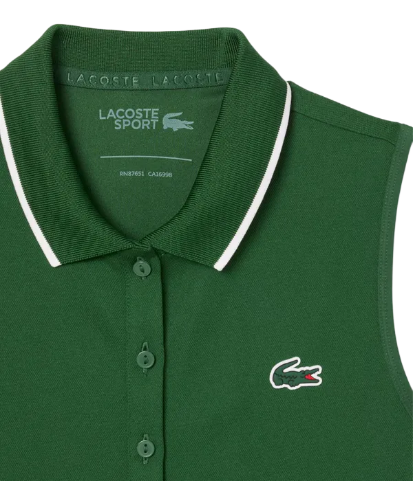 Vestido Lacoste Verde/Blanco 2025