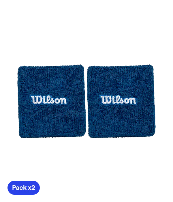 Muñequeras Cortas Wilson Azul Marino 2025 (x2)