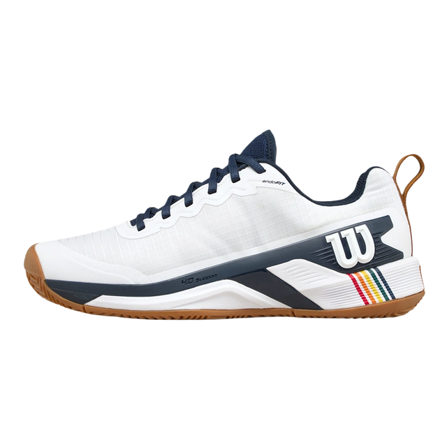 Wilson Padel Shoes Rush Pro 4.5 Clay RG White/Navy Blazer/Gum 2025