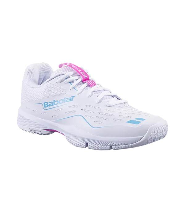 Zapatillas Babolat Sensa Rise Women White/Rhodamine Red 2025