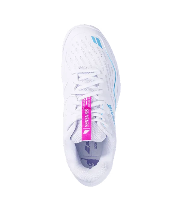 Zapatillas Babolat Sensa Rise Women White/Rhodamine Red 2025
