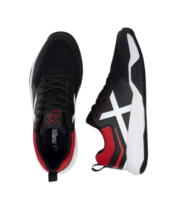 Zapatillas Munich Focus 02 Negro/Rojo 2025