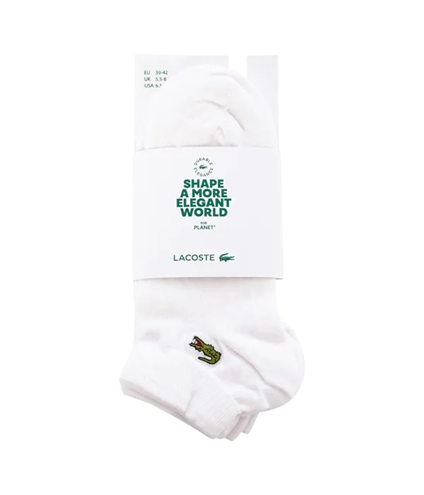 Calcetines Lacoste Cortos Blancos (Pack x3) 2025