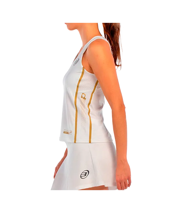 Camiseta Tirantes Bullpadel Acora Women Blanco 2025 Premier Padel