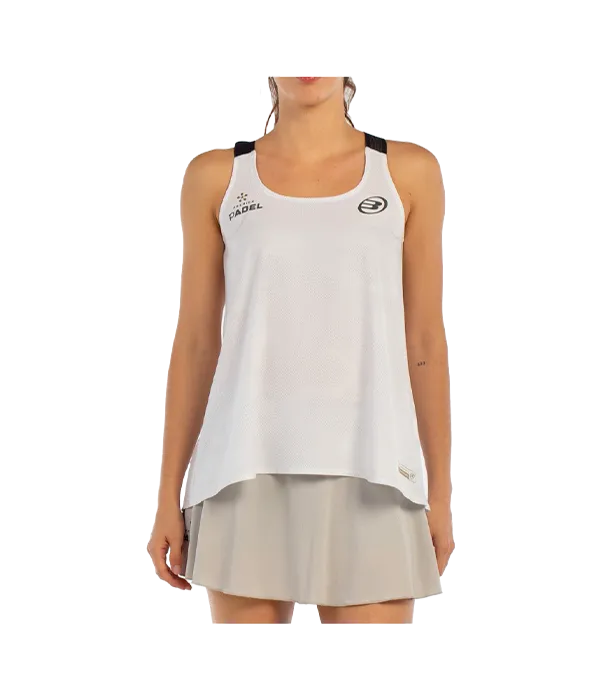 Camiseta Tirantes Bullpadel Agore Women Blanco 2025