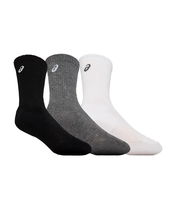 Calcetines Asics Crew (Pack x 3) Blanco / Negro / Gris
