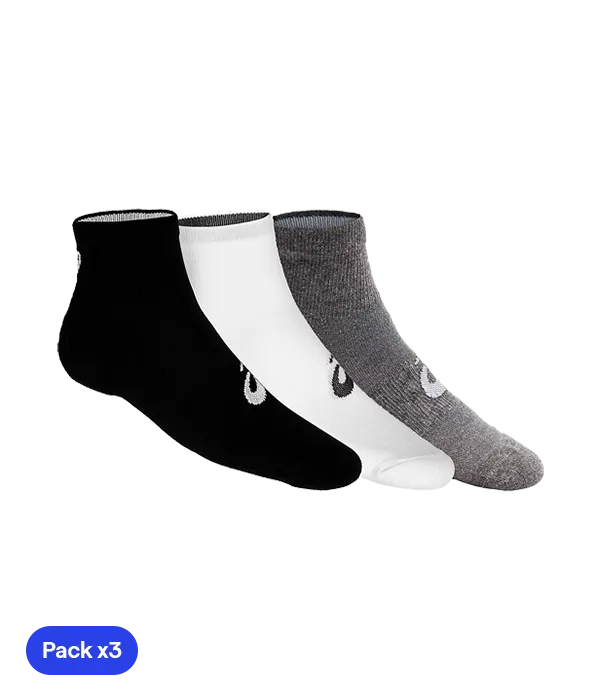 Calcetines Asics Quarter (Pack x 3) Blanco / Negro / Gris